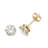 9ct Yellow Gold CZ Stud Earrings