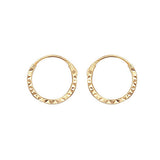 9ct Yellow Gold DC 8mm Sleepers