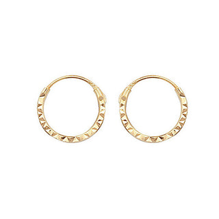 9ct Yellow Gold DC 8mm Sleepers