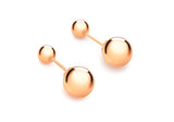 9K Rose Gold Reverable Ball Studs