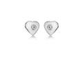 Sterling Silver Lily & Lotty Heart Diamond Earrings
