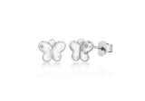 Sterling Silver Lily & Lotty Diamond Butterfly Earrings