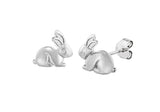 Sterling Silver Lily and Lotty Diamond set Rabbit Earrings