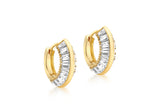 9K Yellow Gold Cubic Zirconia Huggies