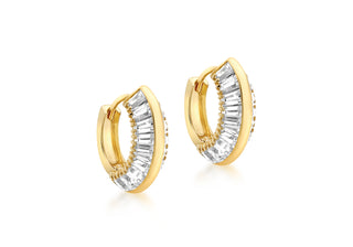 9K Yellow Gold Cubic Zirconia Huggies