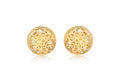 9ct Yellow Gold Dome Filigree Studs