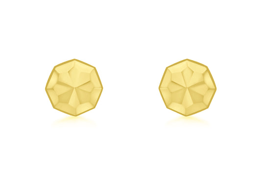 9ct Yellow Gold Octagonal Stud Earrings