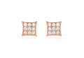 9ct Rose Gold  CZ Stud Earrings