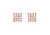 9ct Rose Gold  CZ Stud Earrings