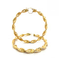 9ct Yellow Gold Large Twisted Hoop Earrings