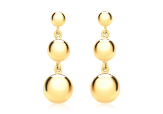 9ct Yellow Gold Drop Earrings