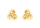 9K Yellow Gold Knot Stud Earrings