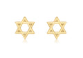 9ct Yellow Gold Star Of David Stud Earrings