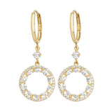 9ct Yellow Gold CZ Drop Earrings