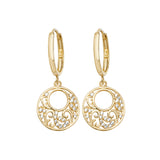 9ct Yellow Gold CZ Drop Earrings