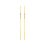 9ct Yellow Gold Bar Drop Earrings