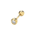 9ct Yellow Gold CZ Cartilage Stud 6mm Post