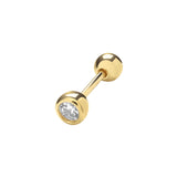 9ct Yellow Gold CZ Cartilage Stud 6mm Post