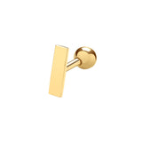 9ct Yellow Gold Bar Cartilage Stud 6mm Post