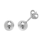 9ct White Gold 6mm Ball Stud Earrings