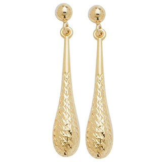 9ct Yellow Gold Drop Earrings