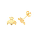 9ct Yellow Gold Bee Stud Earrings