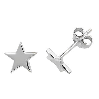 Sterling Silver Star Stud Earrings