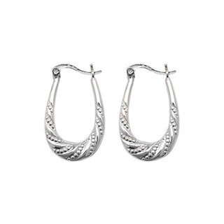Sterling Silver Creole Hoop Earrings