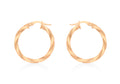 9ct Rose Gold Twist Earrings