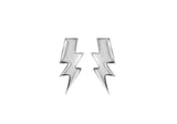 Sterling Silver Lightening Stud Earrings