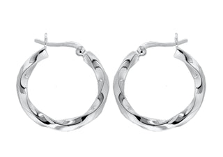 Sterling Silver Twist Hoop