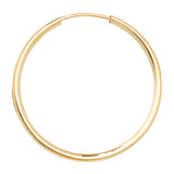 9K Yellow Gold 22mm Plain Sleeper Earrings