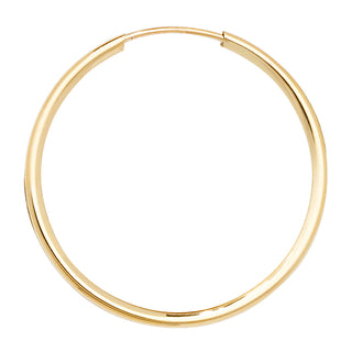 9K Yellow Gold 22mm Plain Sleeper Earrings