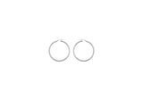 Silver Twist Style Diamond Cut Hoop Earrings