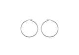 Sterling Silver Twist Style Diamond Cut Hoop Earrings