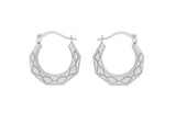 Sterling Silver Mini Octagon Hoop Earrings