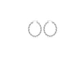 Sterling Silver Stardust Twist Hoop Earrings