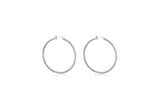 Sterling Silver Faceted Hoop Earrings