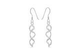 Sterling Silver Spiral Drop Earrings