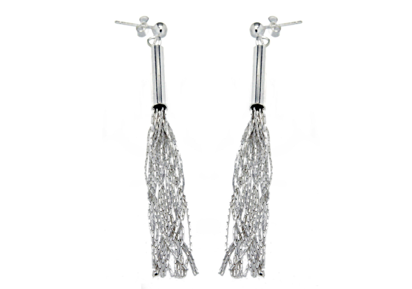 Sterling Silver Tassel Drop Earrings