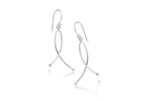 Sterling Silver Crossover Drop Earrings