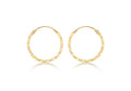 9ct Yellow Gold Triangular Diamond Cut Small Earrings