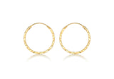 9ct Yellow Gold Triangular Diamond Cut Small Earrings