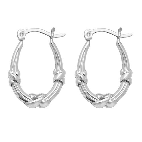 Sterling Silver Creole Hoop Earrings