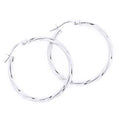 9K White Gold 29mm Twisted Hoop Earrings
