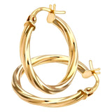 9K Yellow Gold 20mm Twisted Hoop Earrings