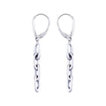 9ct White Gold Chain Drop Earrings