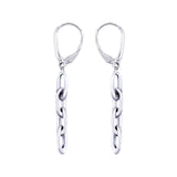 9ct White Gold Chain Drop Earrings