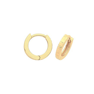 9ct Yellow Gold DC Hinged Hooped Earrings