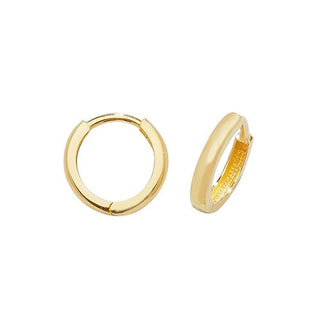 9K Yellow Gold Plain Huggies